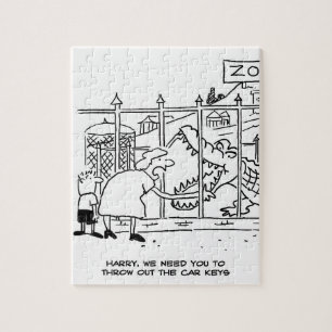 Familie in de Zoo. Papa door Alligator doorgeslikt Legpuzzel