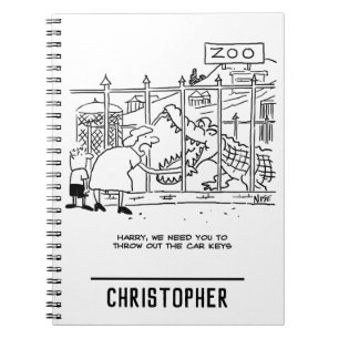 Familie in de Zoo. Papa door Alligator doorgeslikt Notitieboek