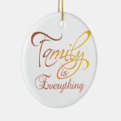 Familie is alles keramisch ornament (Rechts)