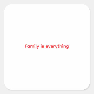 Familie Is Alles Kussen Vierkante Sticker