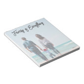 Familie is alles modern script + foto notitieblok (Schuin)
