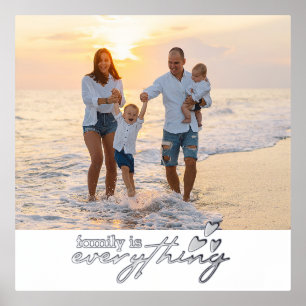 Familie is alles moderne fotografie folie afdrukken