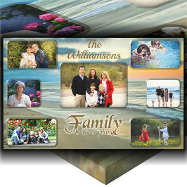 Familie is Alles Sunset Collage 0735 Art Canvas Afdruk
