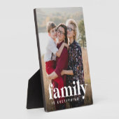 Familie is alles verticale foto fotoplaat (Zijkant)