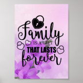 Familie is een geschenk dat eeuwig duurt - Poster (Voorkant)