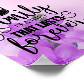 Familie is een geschenk dat eeuwig duurt - Poster (Hoek)