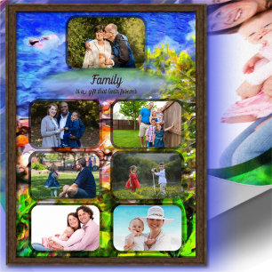 Familie is een Gift Photo Collage 0819 Art Print