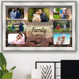 Familie is een Gift Photo Collage 0893 Art Print