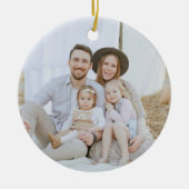 Familie is het beste deel van kerstversiering keramisch ornament (Voorkant)