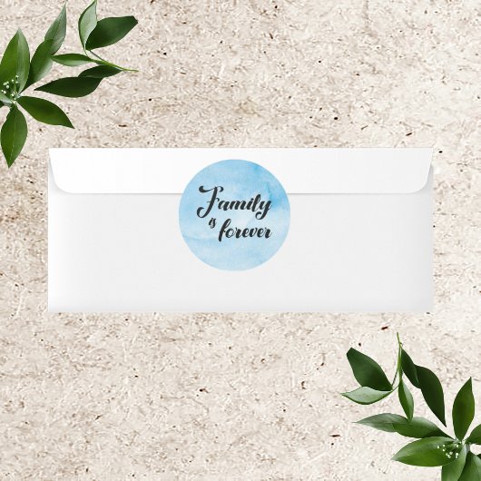 Familie is nooit ronde sticker