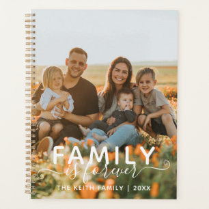 Familie Is Voor Altijd Calligraphy Foto Achtergron Planner