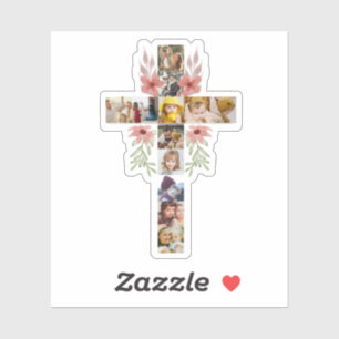 Familie Jezus Kruis Christelijke Kerk Geliefde Sticker