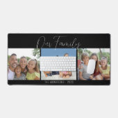 Familie Kalligrafie Script 3 Foto's Zwart Bureaumat (Keyboard & Muis)