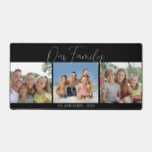Familie Kalligrafie Script 3 Foto's Zwart Bureaumat (Voorkant)
