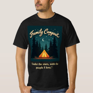 Familie Kampeeruitje 2025 – Retro Tent Nacht T-shi T-shirt
