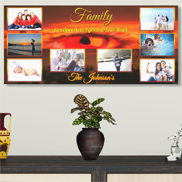 Familie kan je ogen openen Sunset 2106 Art Canvas Afdruk