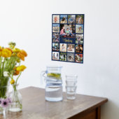 Familie Keepsake Fotocollage Navy blauw en echt Folie Afdrukken (Laag (Keuken))