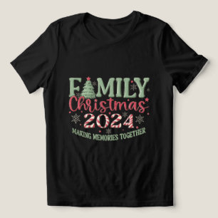 Familie Kerst 2024 Zwart Tri-Blend Shirt