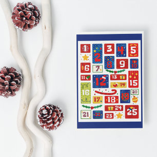 Familie Kerst Countdown Kerstmis Adventkalender Feestdagenkaart
