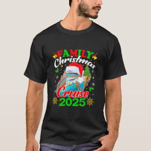 Familie Kerst Cruise 2025 Kerstmis Kerstman Elf Te T-shirt