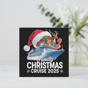 Familie Kerst Cruise 2025 Matching Vakantie Kerstm Feestdagenkaart