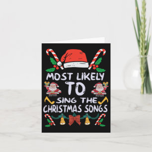Familie kerst pyjama meest waarschijnlijk zingen C Kaart