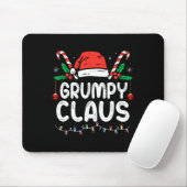 Familie Kerst Pyjama Xmas Lights Grumpy Claus Muismat (Met muis)