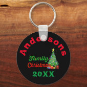 Familie Kerst Sleutelhanger - Custom Stocking Stuf (Voorkant)
