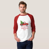 Familie Kerst Truck gepersonaliseerde R T-shirt (Voorkant volledig)
