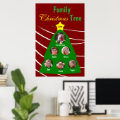 Familie kerstboom Keepomwille Aangepast foto-Poste Poster (Thuiskantoor)