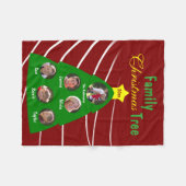 Familie kerstboom Keepomwille Aangepaste foto Fleece Deken (Voorkant (Horizontaal))