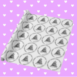 Familie Kerstboom thema Cadeaupapier