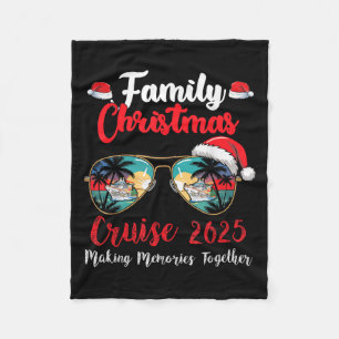 Familie Kerstcruise 2025 Merry Cruisemas Boat Fleece Deken
