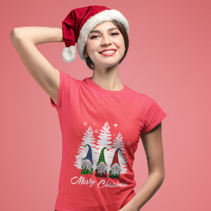 Familie kerstdappere gnomen t-shirt