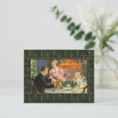  Familie Kerstdiner Briefkaart (Staand voorkant)