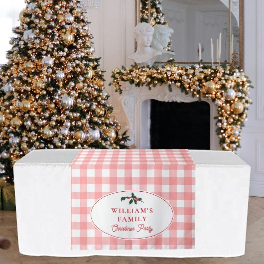 Familie Kerstdiner Party Buffet Tafelloper Wandkleed