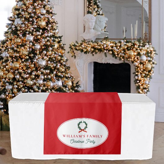Familie Kerstdiner Party Buffet Tafelloper Wandkleed