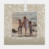 Familie kerstfoto glas ornament (Achterkant)