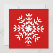 Familie kerstfoto's Snowflake Sjabloon (Achterkant)