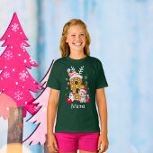 Familie Kerstman Gingerbread Letter B Meisje T-shirt