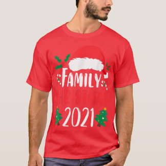Familie Kerstmis 2021 die Pajama Santa Hat aanpast T-shirt