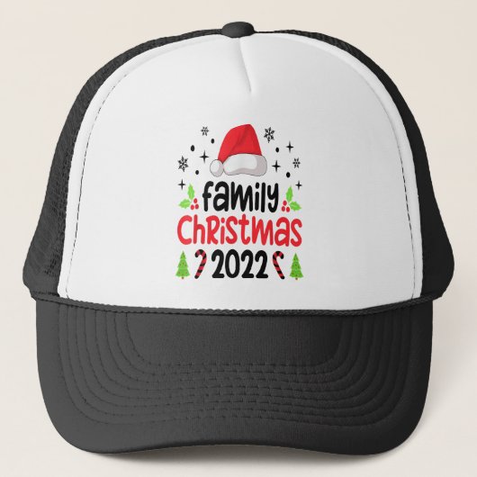 Familie Kerstmis 2022 Matching Squad Santa Elf Fun Trucker Pet (Voorkant)