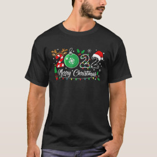 Familie Kerstmis 2022 Merry Xmas Ball Light Garden T-shirt