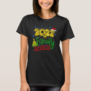 Familie Kerstmis 2022 Prettig Kerstfeest Bal Licht T-shirt