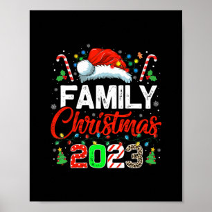 Familie Kerstmis 2023 Bijpassende Squad Santa Elf  Poster