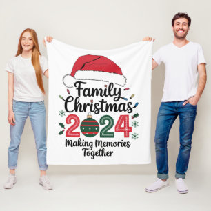 Familie Kerstmis 2024 Herinneringen Maken Samen Fleece Deken