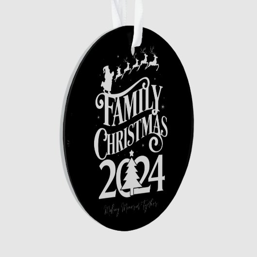Familie Kerstmis 2024 Herinneringen Samen Matching Ornament (voorkant)