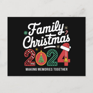 Familie Kerstmis 2024 Matching Outfit Xmas Squad Briefkaart