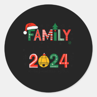 Familie Kerstmis 2024 Matching Outfit Xmas Squad S Ronde Sticker