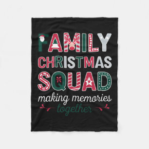 Familie Kerstmis 2024 Matching Squad Santa Elf Fun Fleece Deken